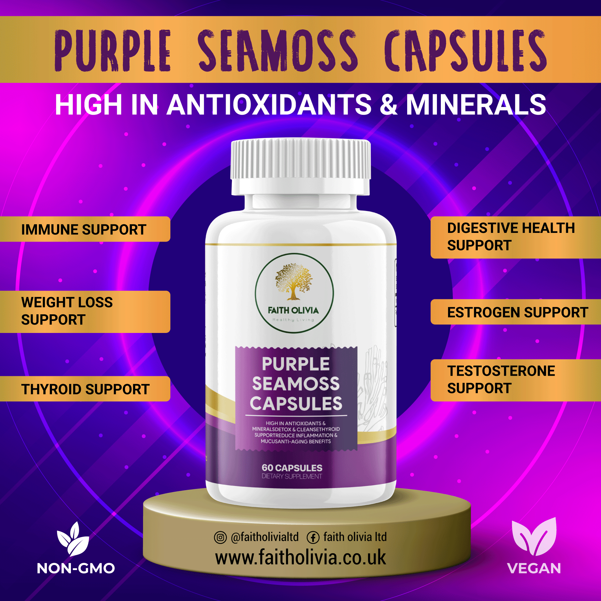 Faith Olivia - Purple Seamoss Capsules - Image 2